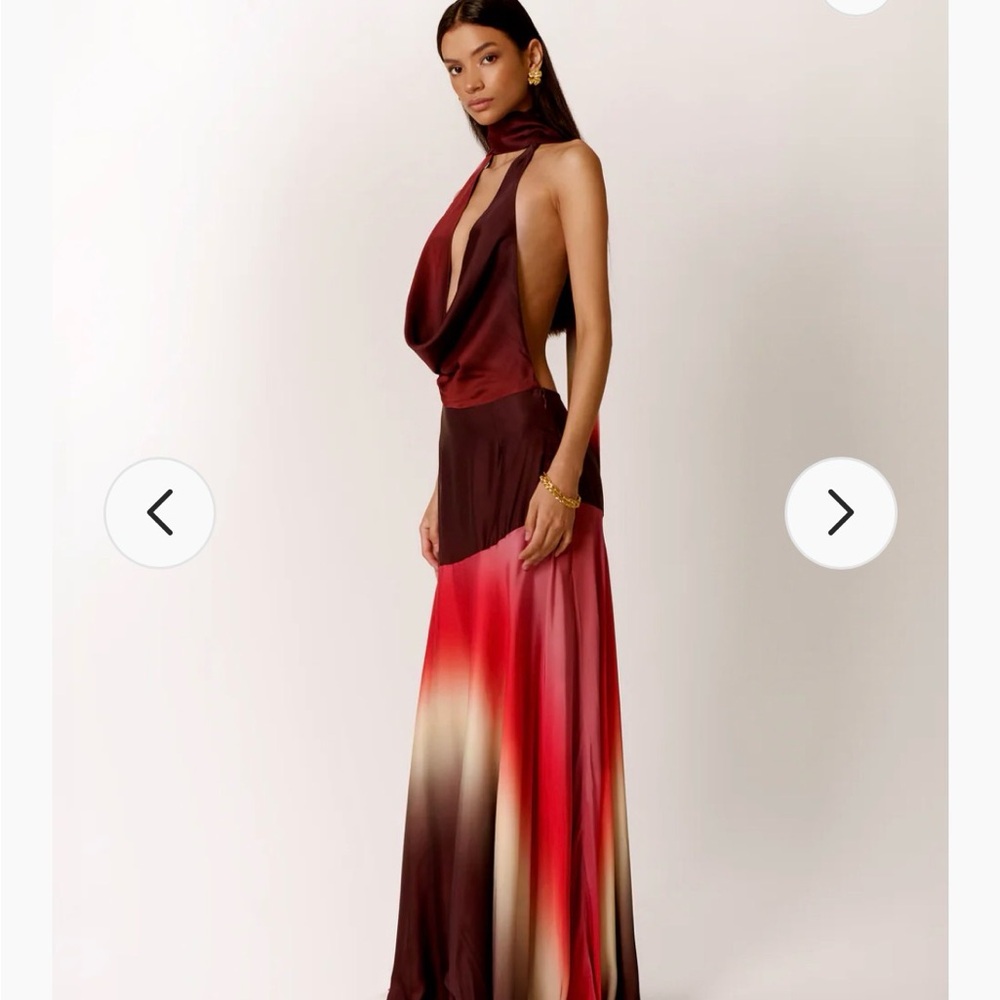 ZHADERE Backless Multi Color Halter Maxi Dress - Picture 10 of 12